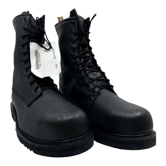 Bates Black Leather Military Combat Boots Sz 10.5W E01950A NEW w/tag Steel Toe - Picture 14 of 14